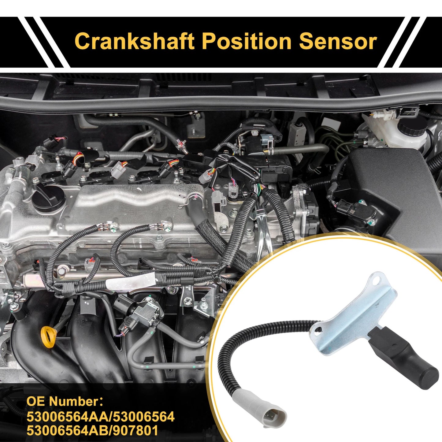 1x Crankshaft Position Sensor for Dodge B150 (1990 - 1993)