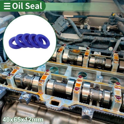 Oil Seal Rotary Shaft Seal TPU 40x65x12mm High-Pressure Blue 5 Pcs