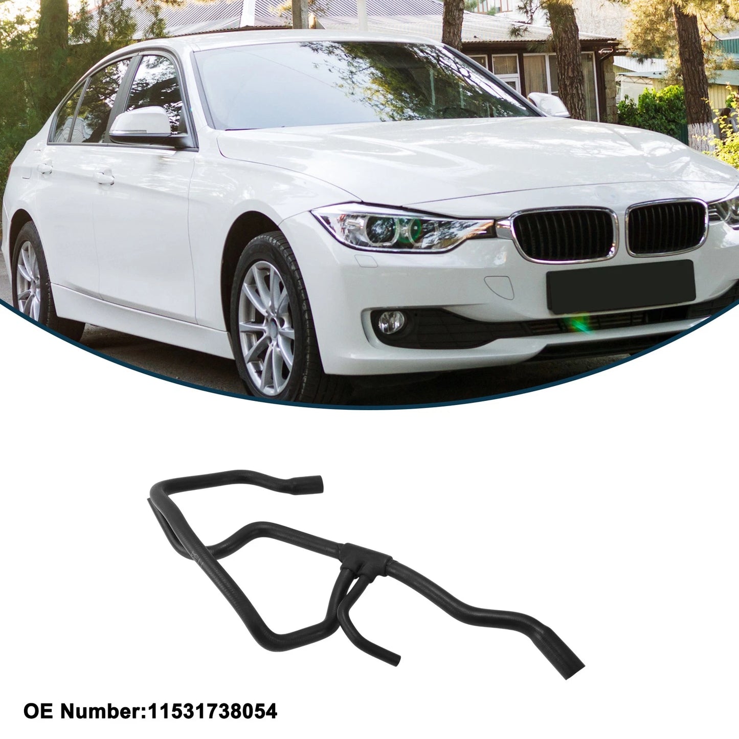 Radiator Hose for BMW 525iT 2.5L Rubber (1993)