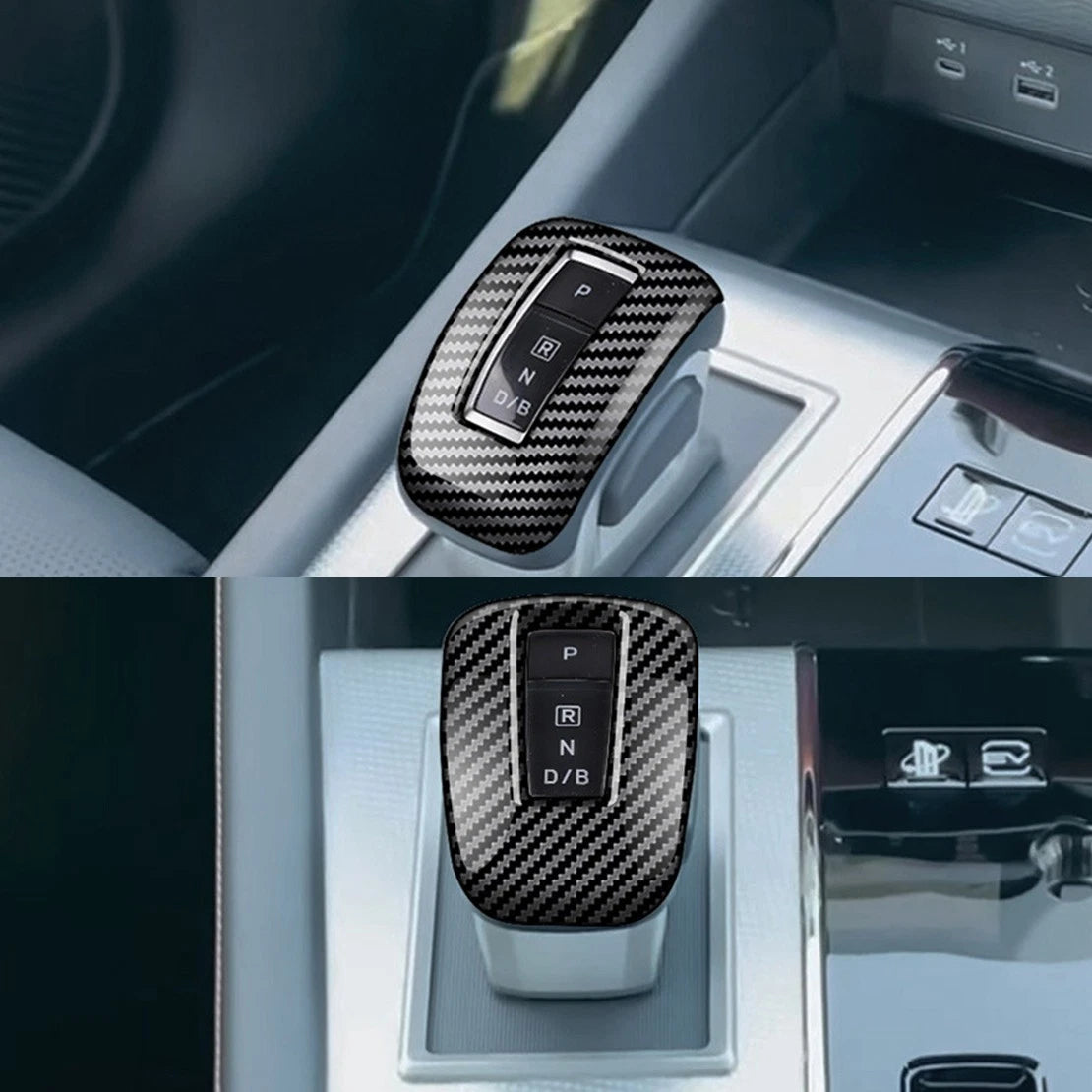 Carbon Fiber Gear Shift Knob Cover for Mitsubishi Outlander (2022-2023)