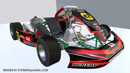 KG 507 KART ART Thunder Style Sticker Kit - Graphics Decals for Kart
