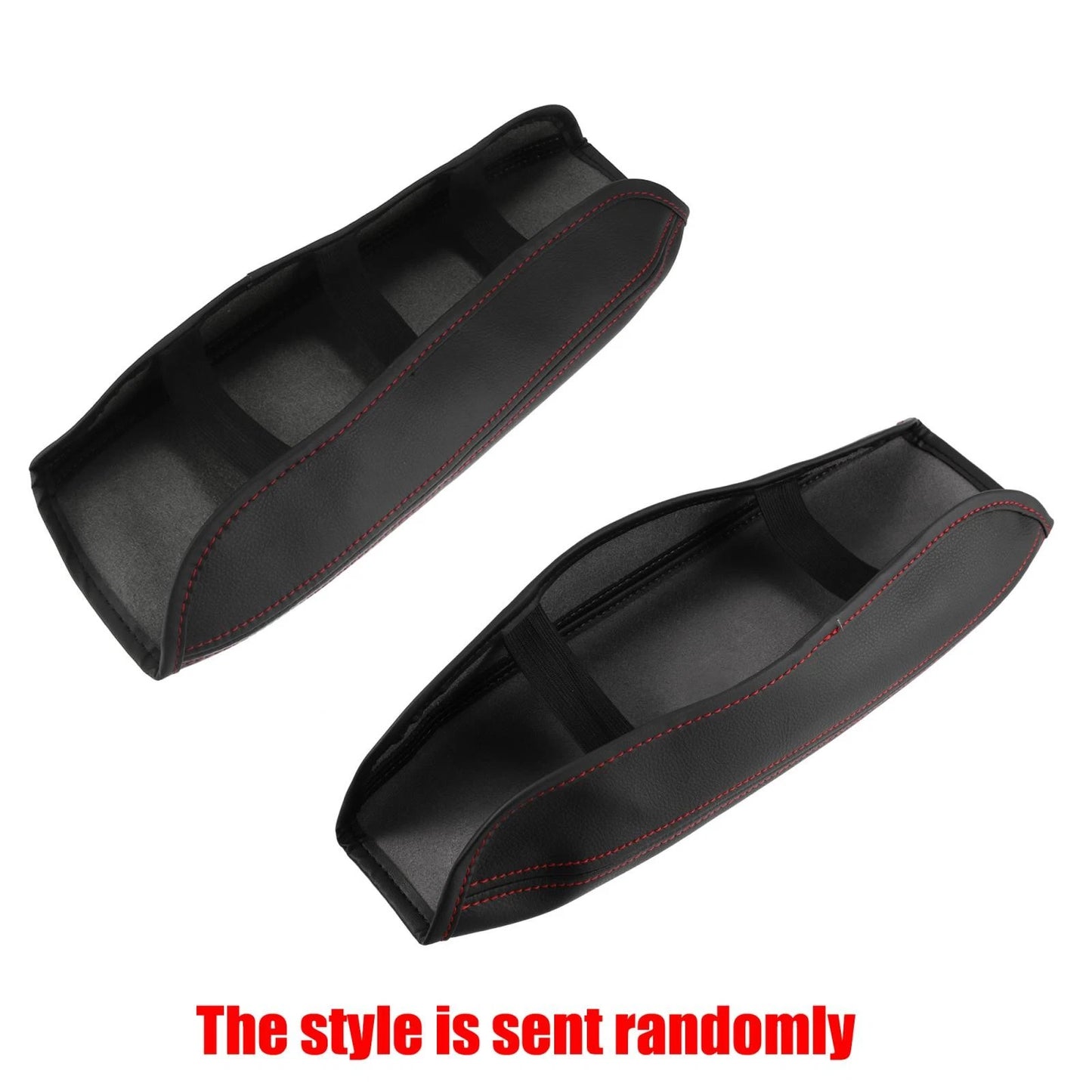 Microfiber Leather Armrest Cover Pad for Honda Civic (2006-2011) Black/Red