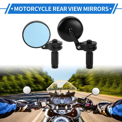 Handlebar Rear View Mirror Round Shape Aluminum Alloy for M6