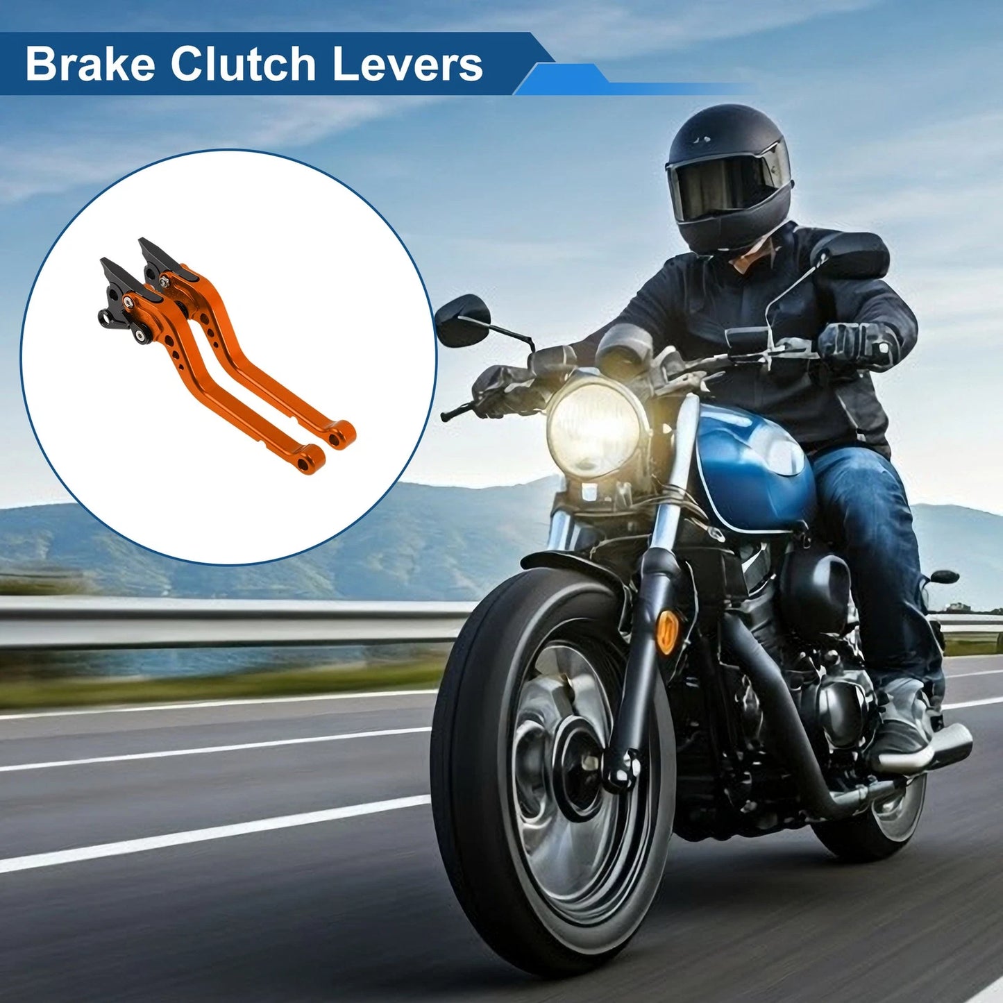 Long Brake Clutch Levers Orange for Ducati 996/998/B/S/R (1999–2003)