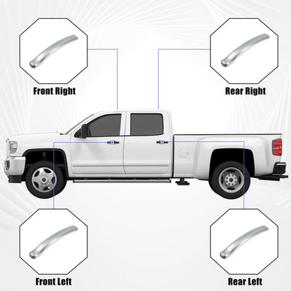 Door Handle Lever Covers 4 x for Chevy Silverado