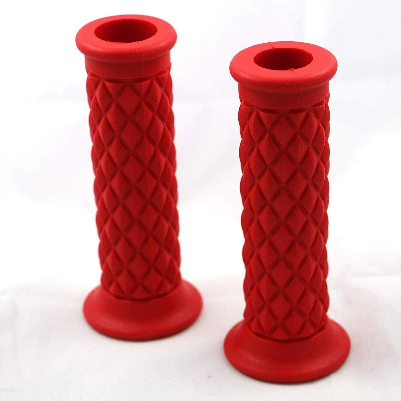 Red Motorcycle Gel Hand Grips 7/8in for Sports Bike