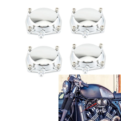 4 x Chrome Carburetor Diaphragm Top Cap for YAMAHA V-Max 1200 (1994-2007)