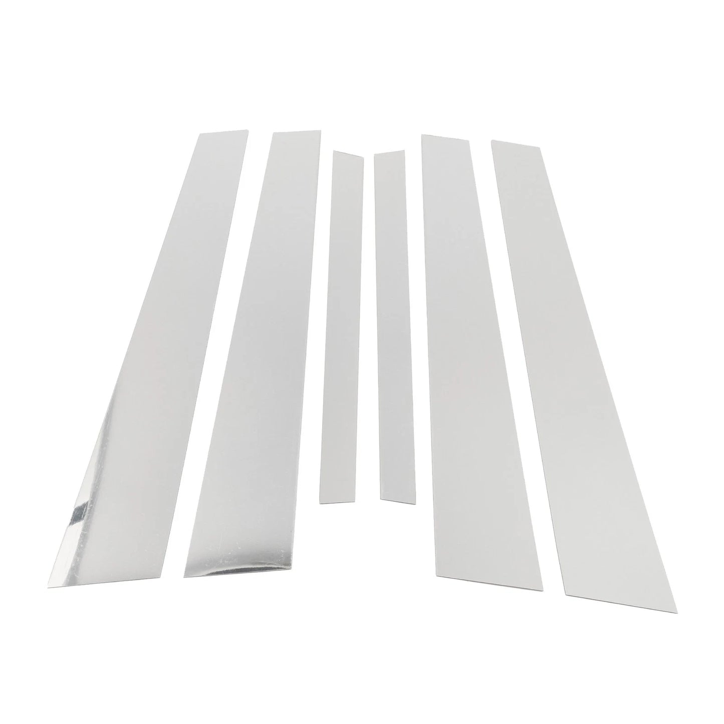 6 Pcs Door Pillar Window Trim for BMW 5-Series (2010-2014) Chrome Silver Tone