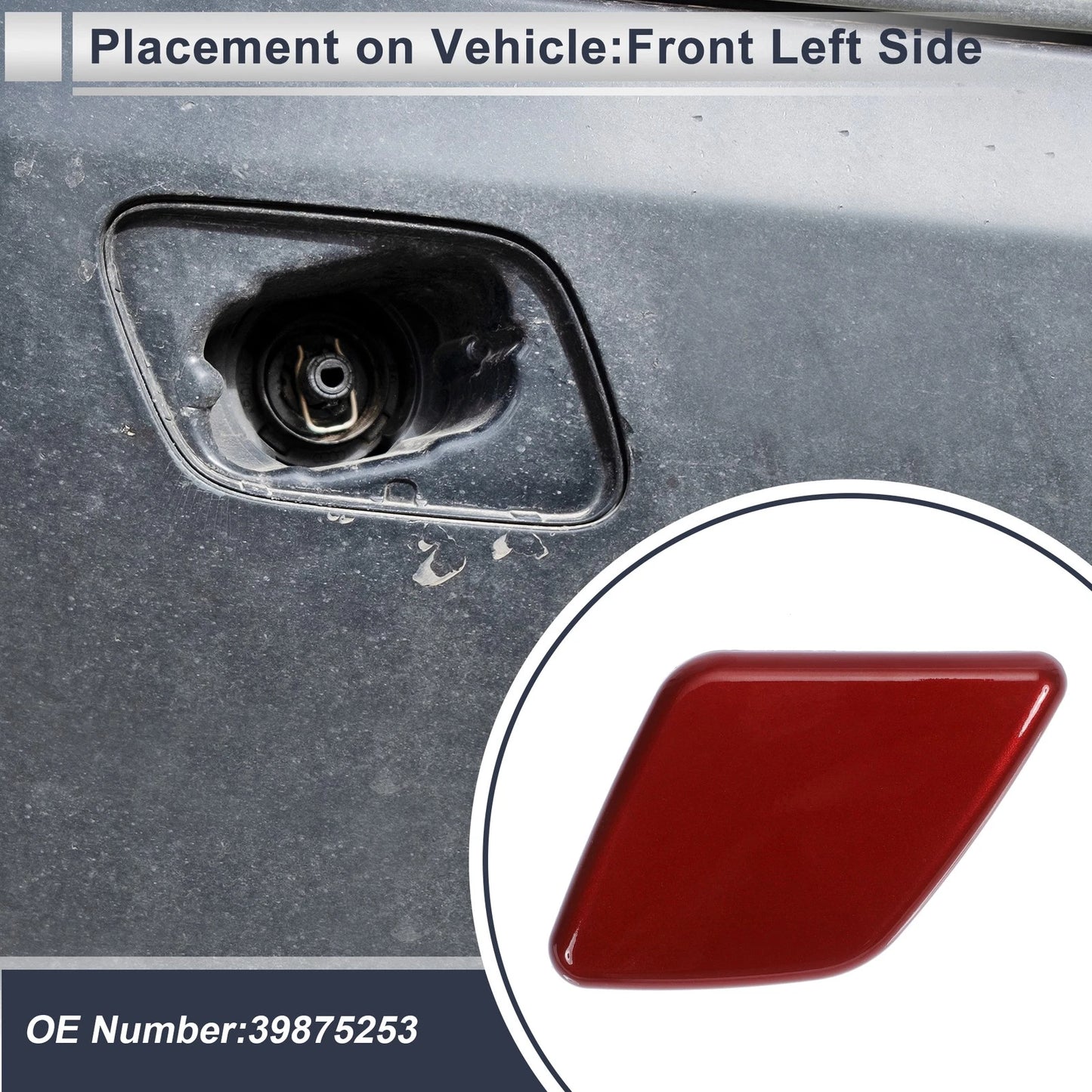 Front Left Bumper Headlight Washer Nozzle Cover for Volvo XC90 (2003-2014)
