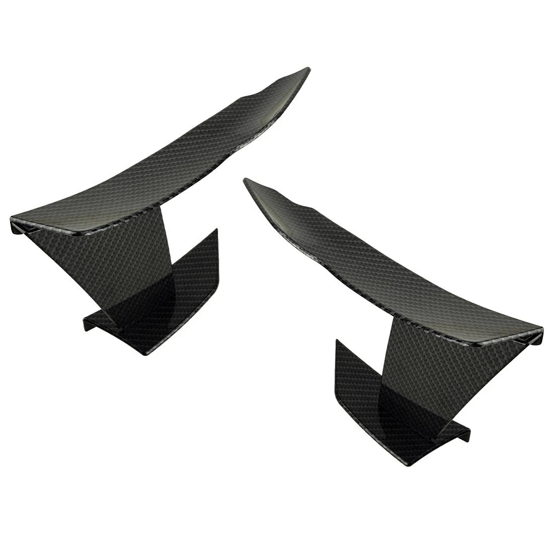 6pcs Carbon Fiber Front Bumper Splitter Fins for Car Model