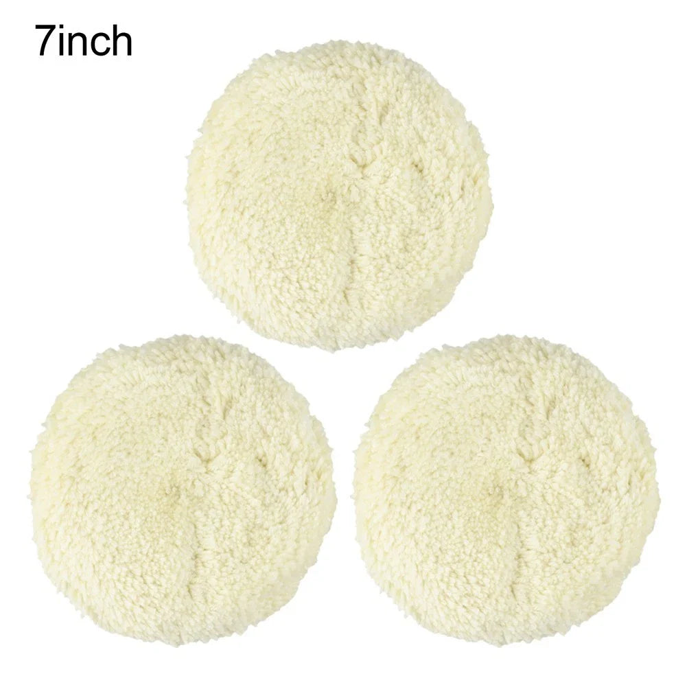 7-Inch Wool Polishing Pads for Cars/Boats - Buffing Disc
