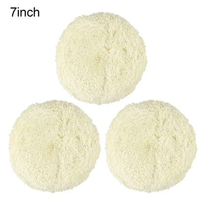 7-Inch Wool Polishing Pads for Cars/Boats - Buffing Disc