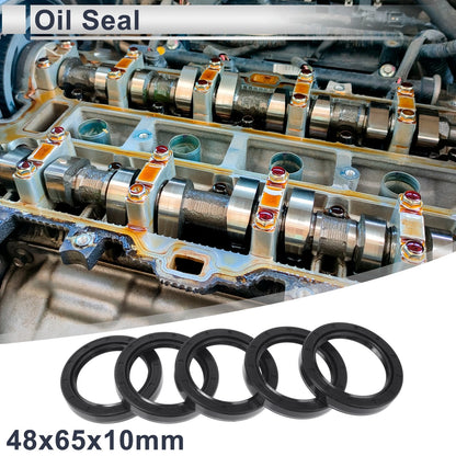 Oil Seal / 48x65x10mm / Rotary Shaft Seal NBR Rubber 5 Pcs