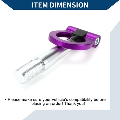 Metal Tow Hook Ring for Mitsubishi Lancer Evolution 23.5cm Purple