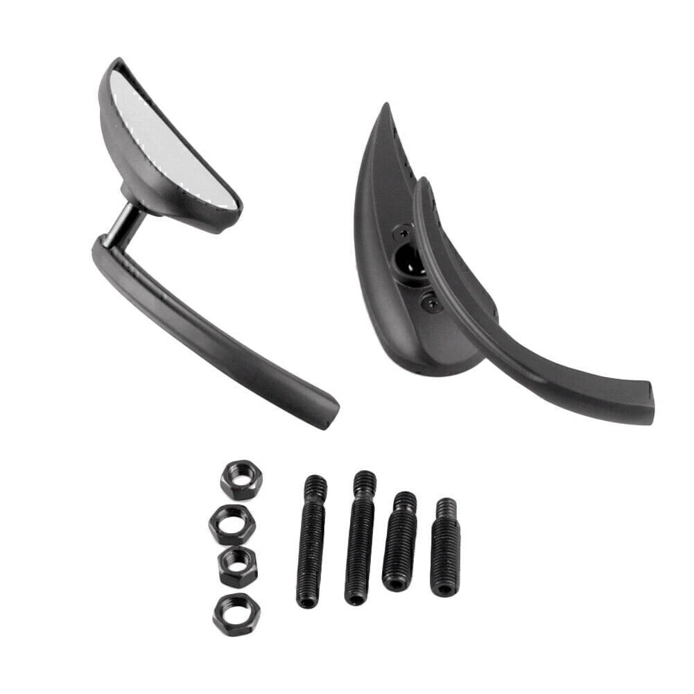 Black Rearview Side Mirrors for Harley Cruiser Chopper Custom