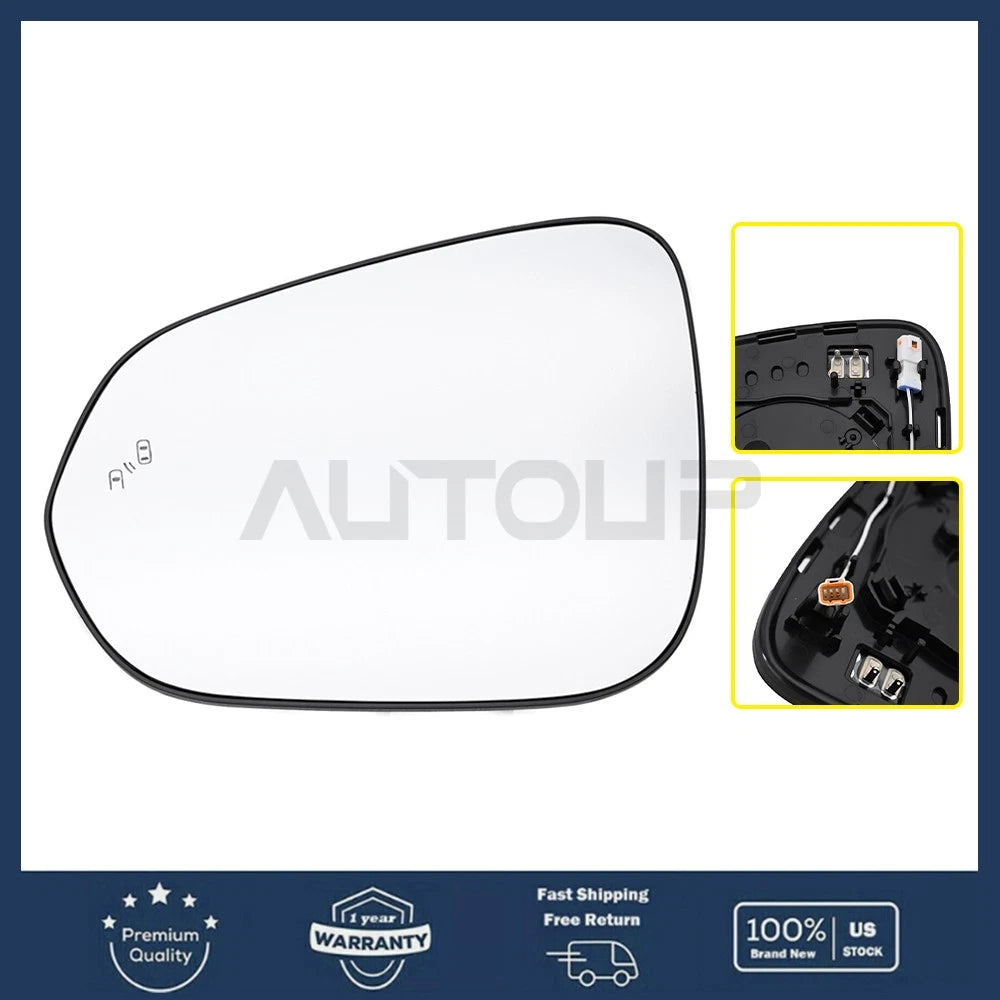 Rear View Mirror Glass Left Side for Lexus NX RX 2015–2022