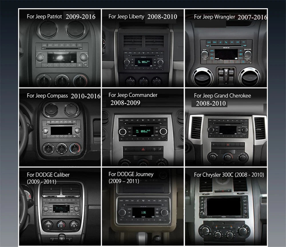 7'' Car Stereo GPS Radio for Jeep Wrangler, Chrysler 300C, Dodge Charger (2007-2023)