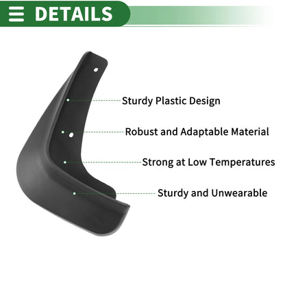Mud Flaps Splash Guards 1 Set for Mitsubishi Lancer EX (2010-2016)