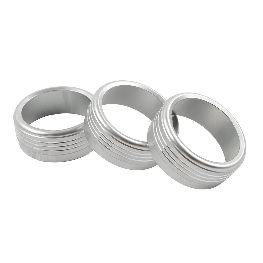Silver AC Climate Control Knob Ring Covers for Subaru Forester XV Crosstrek WRX (2014-2021)