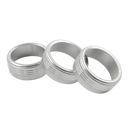 Silver AC Climate Control Knob Ring Covers for Subaru Forester XV Crosstrek WRX (2014-2021)