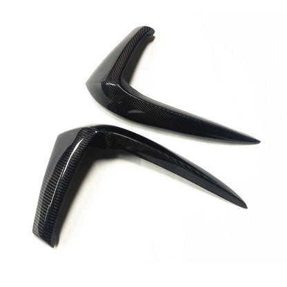 2 x Carbon Fibre Fog Lamp Eyelid Covers for VW Golf GTI MK7.5 (2018-2020)