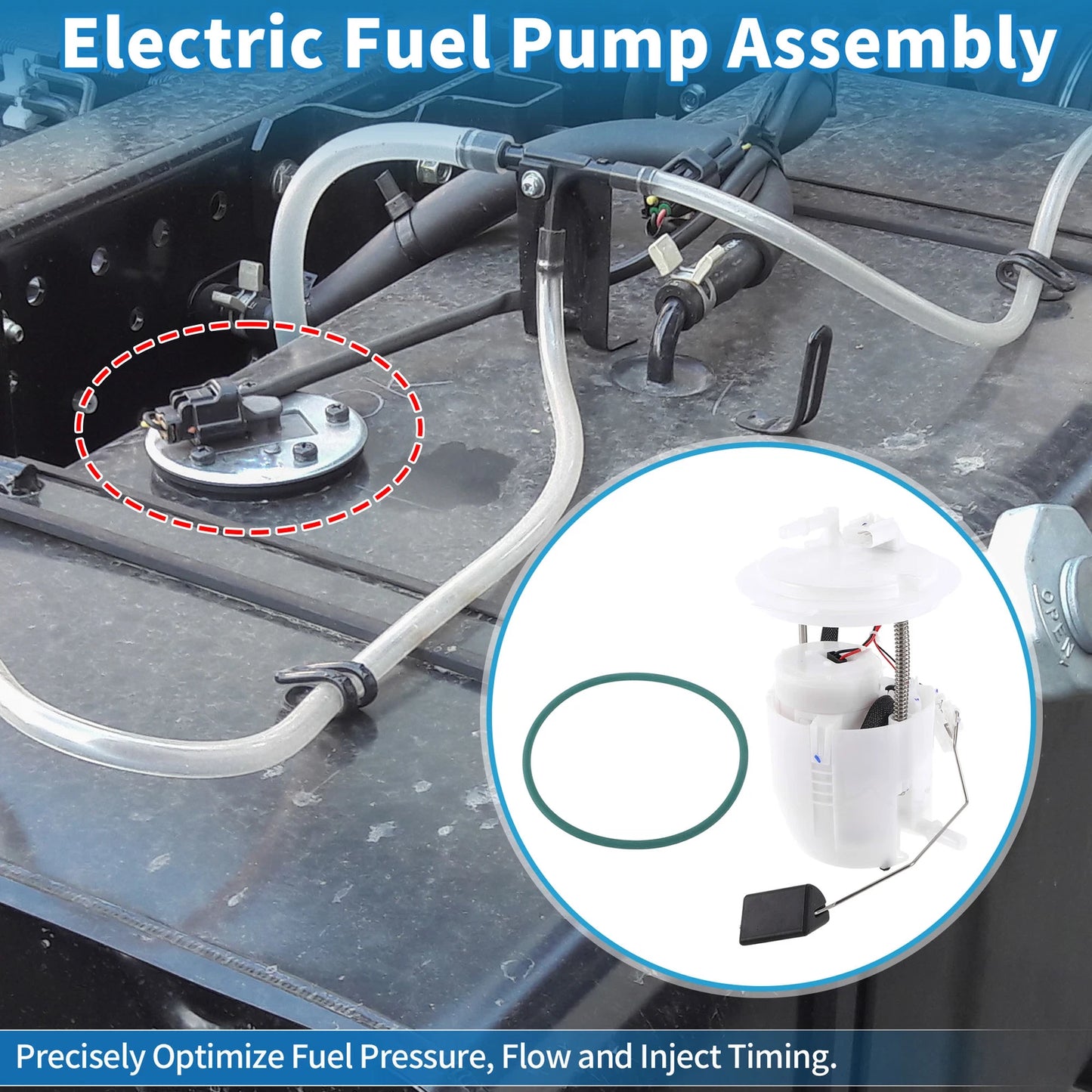 Electric Fuel Pump Assembly for Jeep Wrangler JK V6 3.8L (2007-2018)