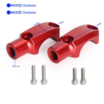2 x Clamp Block Mounting Brake Master Cylinder Red M10 for Honda E