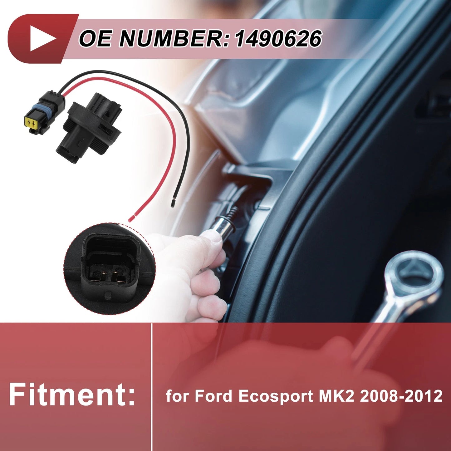 Rear Fog Light Socket Wiring for Ford Ecosport (2008-2012)