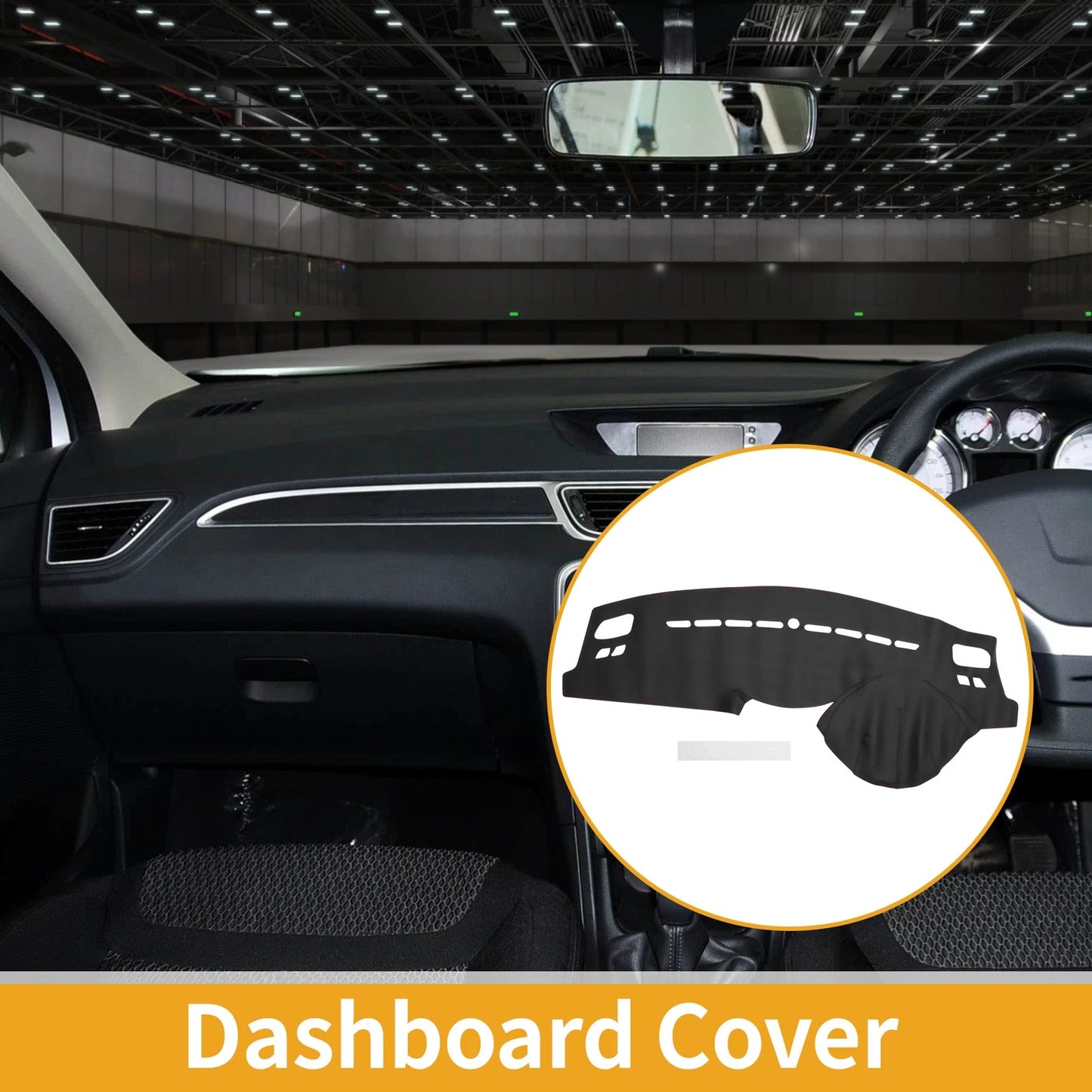 Dashboard Cover Mat for Peugeot 308 2007-2013 Black Red