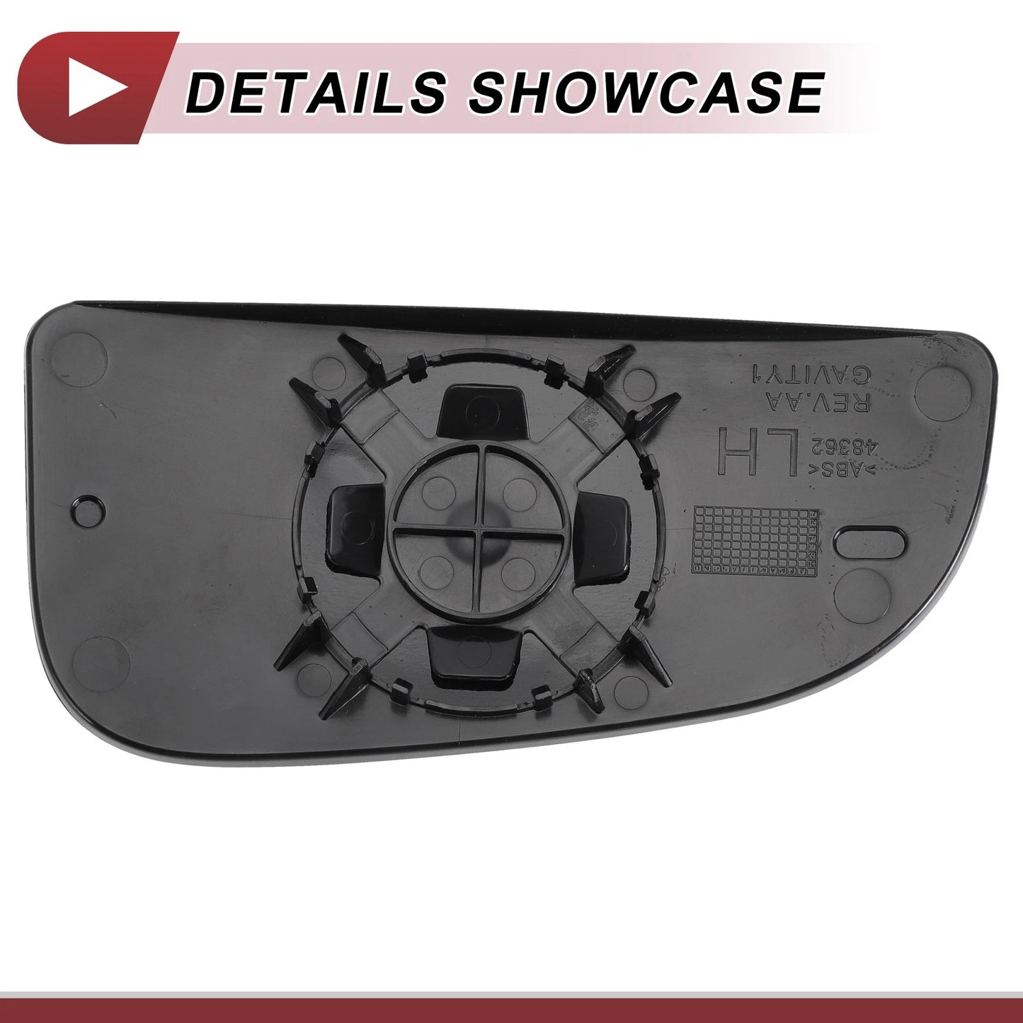 Left Driver Side Mirror Glass - Non-Heated Tow Mirror Replacement for Dodge