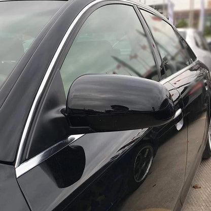 Gloss Black Rearview Side Mirror Caps Covers 2 x for Audi A3 S3 A4 S4 (2005-2008)