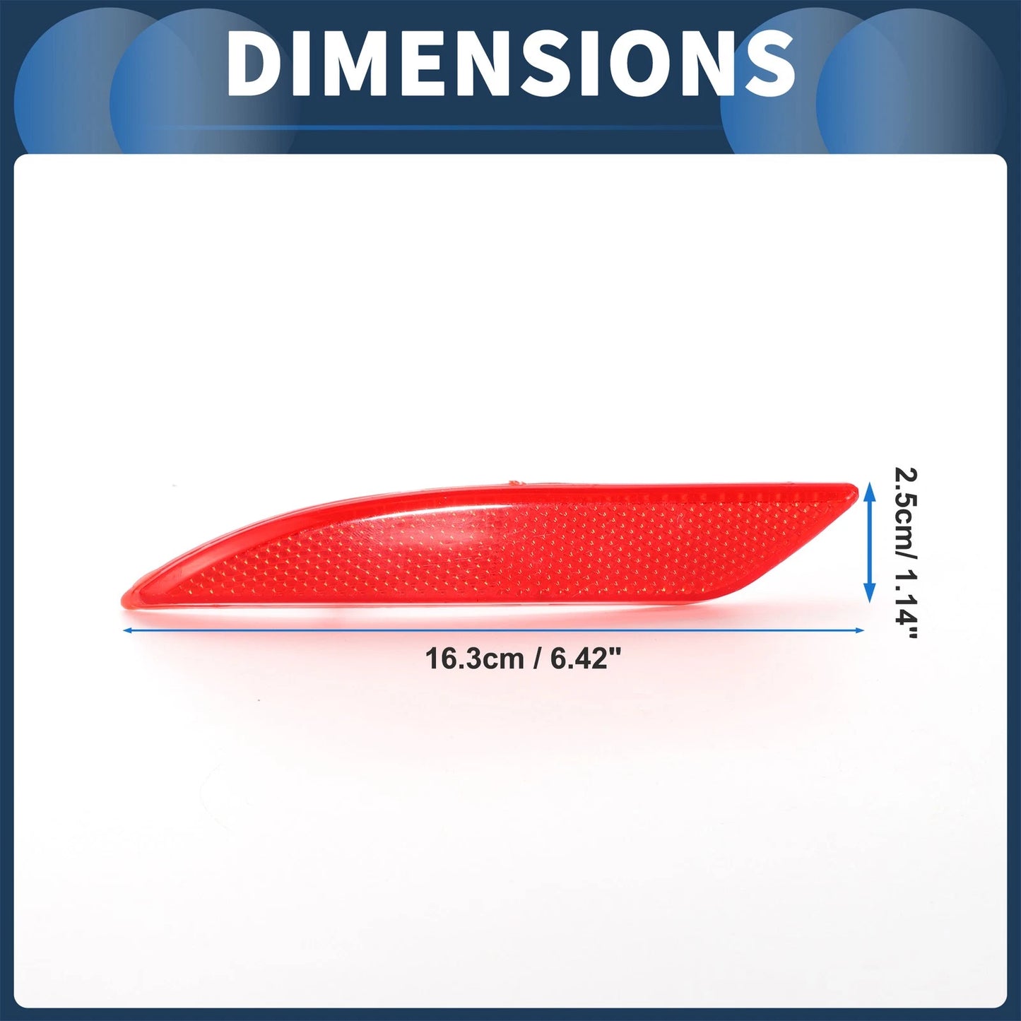 Red Rear Left Bumper Reflector for Ford Fiesta Sedan (2009-2012)