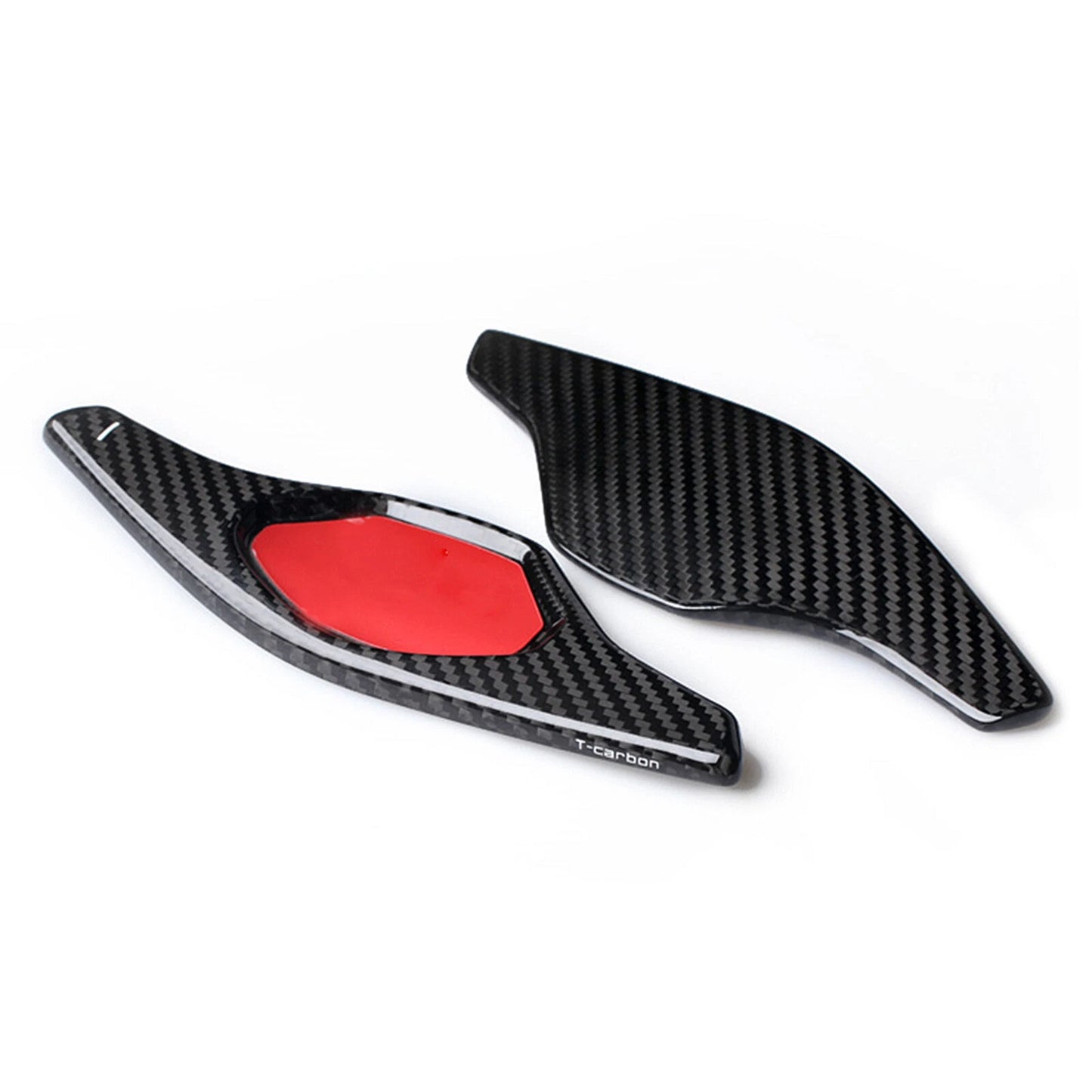 2 x Black Carbon Fiber Shift Paddle Extensions for Cadillac XTS (2013-2019)