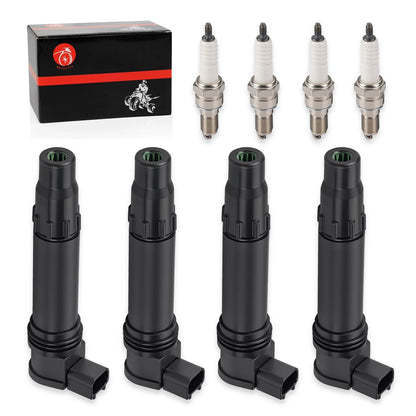 Set of 4 Ignition Coils for Honda CBR600RR 2007-2024 w/ Iridium Spark Plug