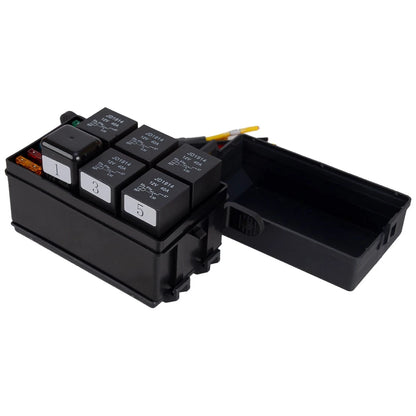 12V Fuse & Relay Box with 6 ATO ATC Fuse Slots for Car Truck