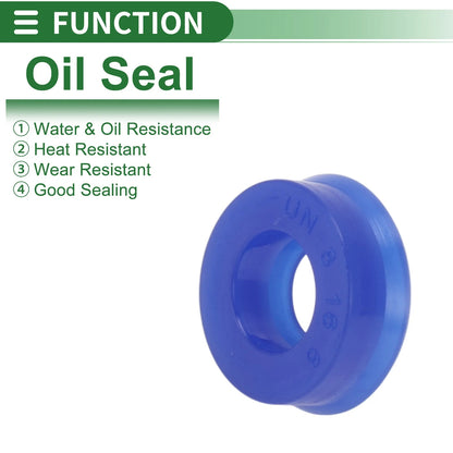 Oil Seal TPU 8x16x6mm High Pressure Blue 10 Pcs