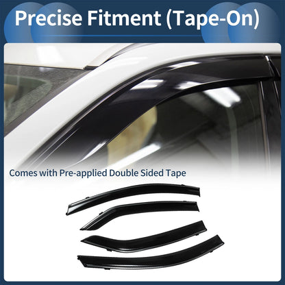 Window Deflectors for Toyota Corolla 2014 Side Window Vent Visors Black 1 Set