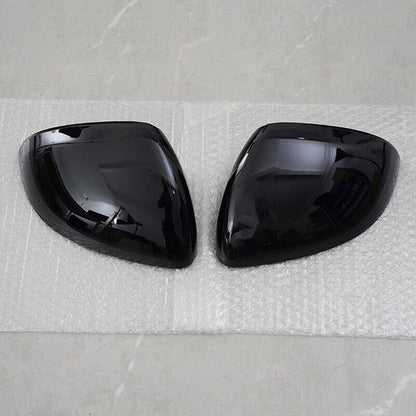 2 x Black Side Mirror Cap Overlay Covers for Benz C-Class W206 W223 (2022-2024)