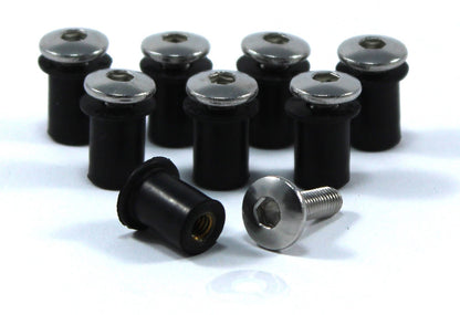 8x Pare-Vent pare-brise Boulons & Zone Écrous for Suzuki Motorcycle
