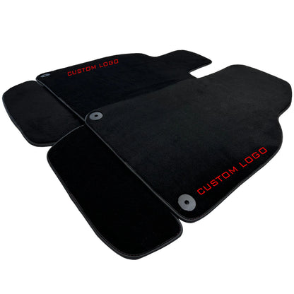 Custom Logo Black LHD Carpet Floor Mats for Porsche 911 964 (1989-1994)