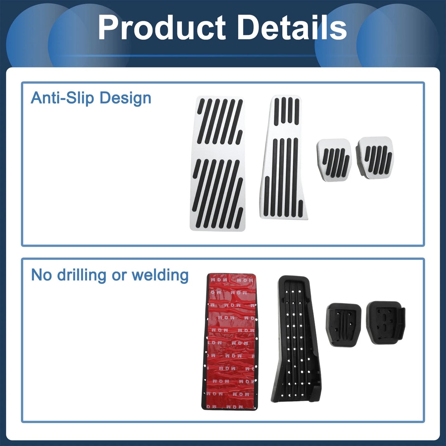 4 Pcs Foot Accelerator Pedal Covers for Mazda 3 (2020)