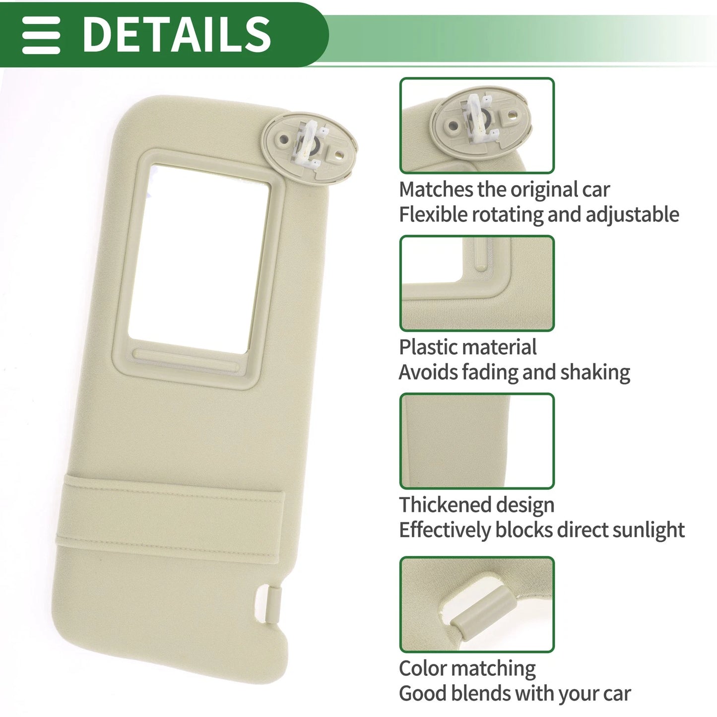 Car Sun Visor for Toyota Venza with Mirror (2009-2015)
