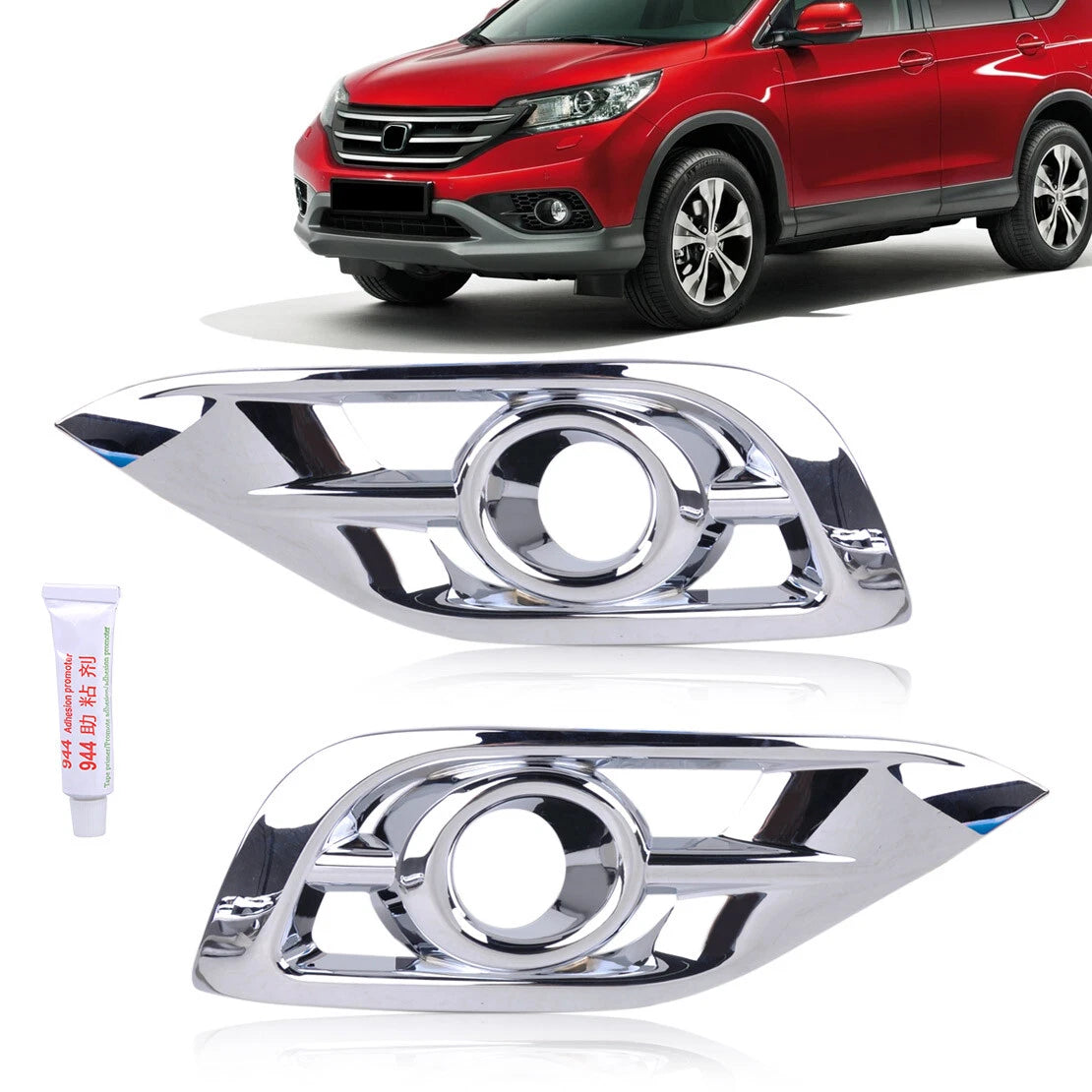 Chrome Fog Light Bezel Trim Covers for Honda CR-V (2012-2014)