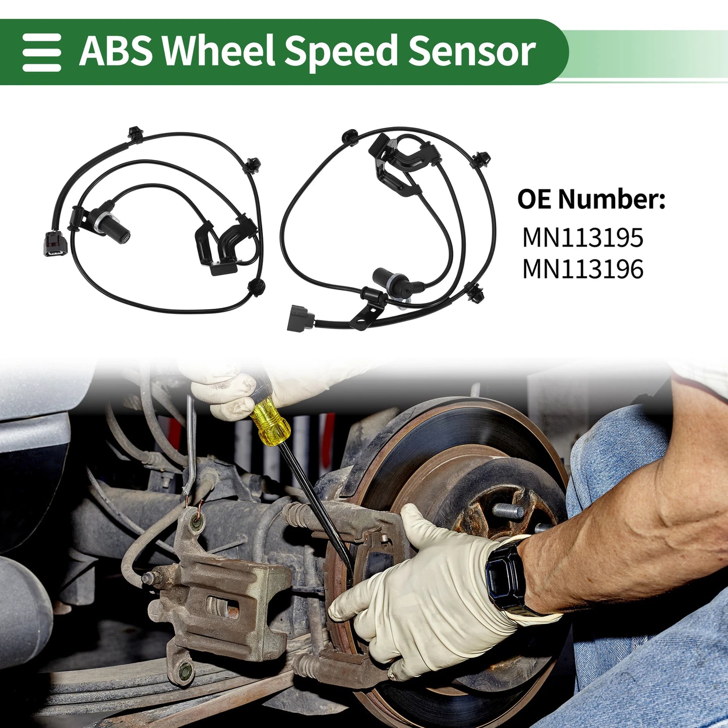 ABS Wheel Speed Sensor Set for Mitsubishi Eclipse (2000-2005)