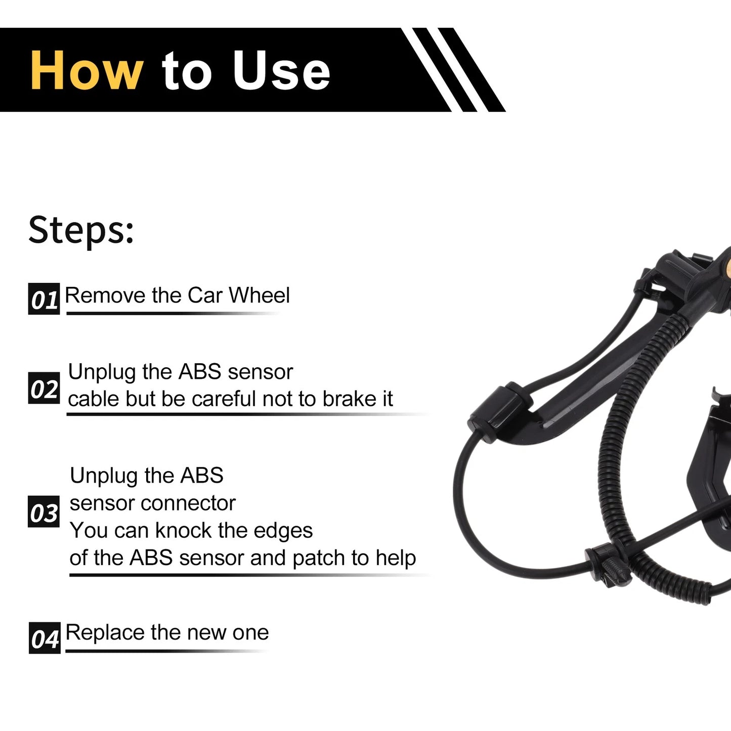 ABS Wheel Speed Sensor for Ford Escape 2001-2008 1 x Right Front Sensor