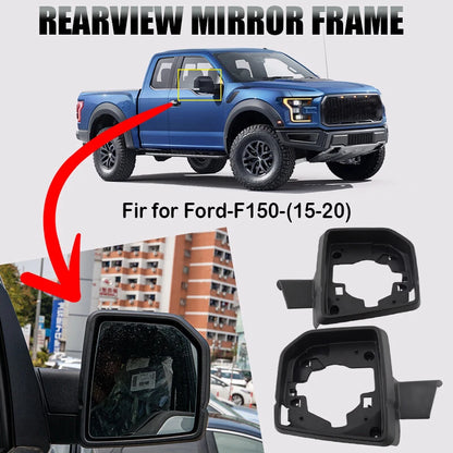 Black Left Right Side View Mirror Frame Ring Cover Bezels for 2015-2020 Ford F150