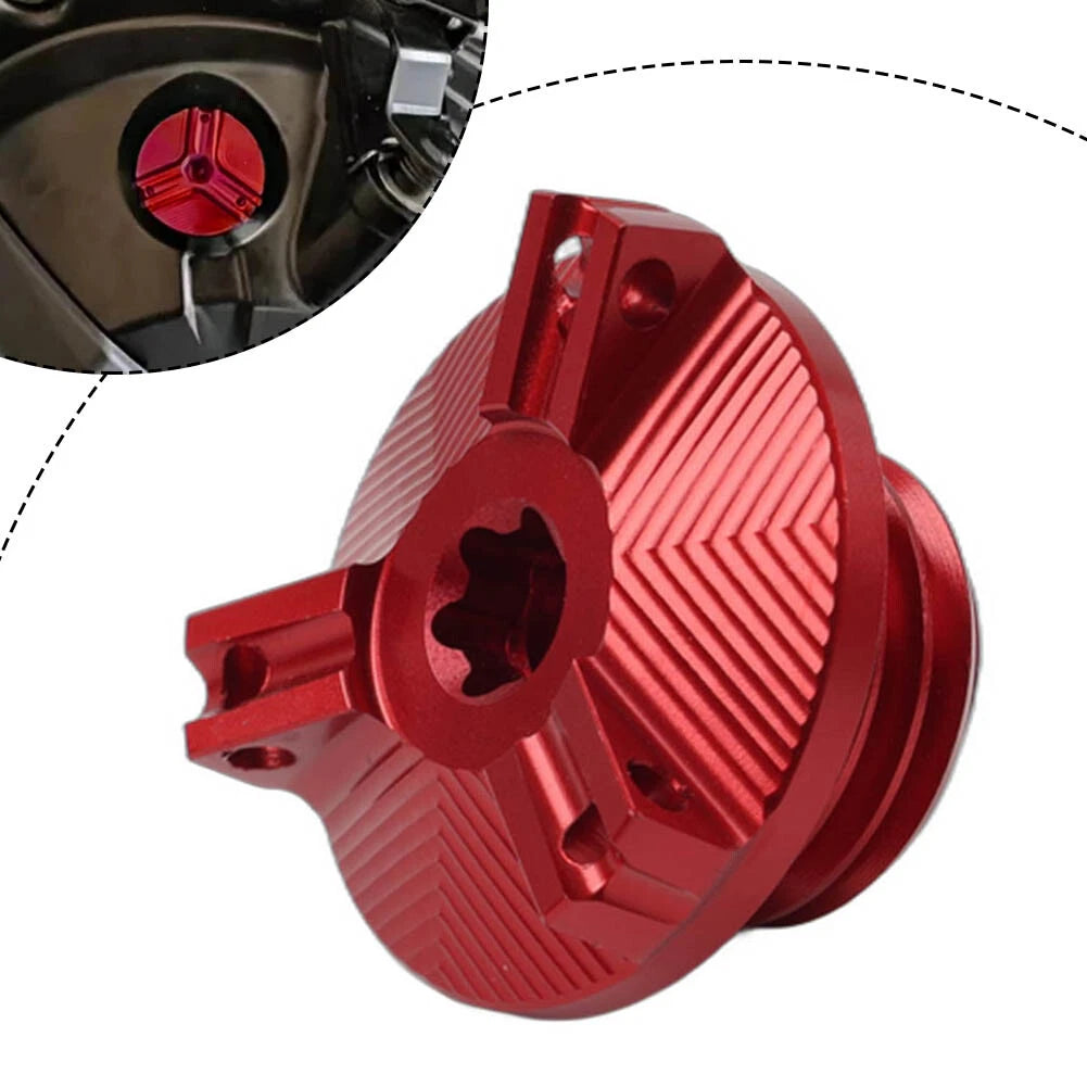 Red Engine Oil Cap Bolt Screw Filler Cover for Kawasaki Z400 Z650 Z800 Z900 Z1000