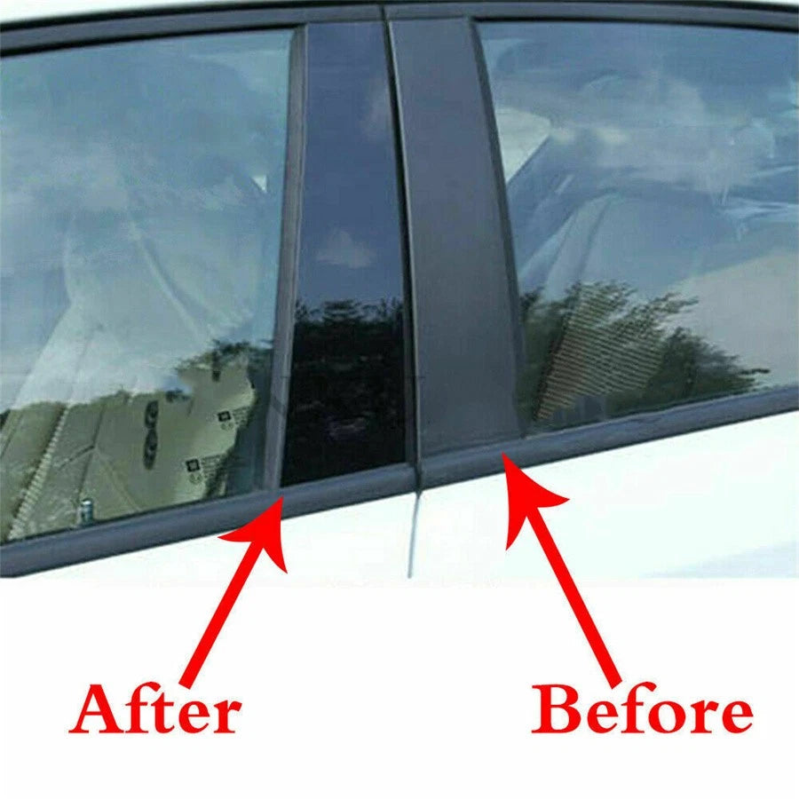 6 x Side Window Door Pillar Post Covers for Jeep Grand Cherokee (2011-2021)