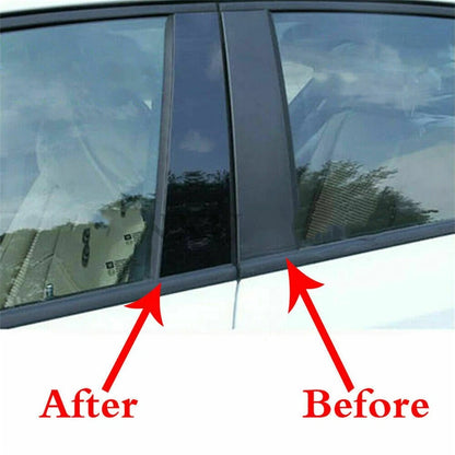 6 x Side Window Door Pillar Post Covers for Jeep Grand Cherokee (2011-2021)