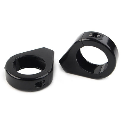 41mm Black Turn Signal Relocation Fork Tube Clamps for Harley Davidson Softail